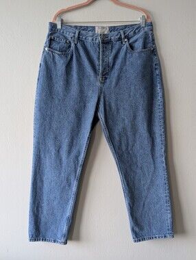 Everlane Blue The 90's Cheeky Jean Crop High-Rise Jeans Size 33 Organic Cotton